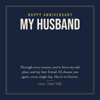 Message card: Anniversary Love Knot Necklace for Husband