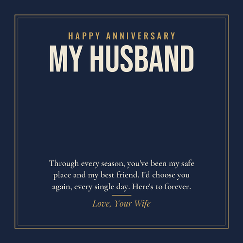 Message card: Anniversary Love Knot Necklace for Husband