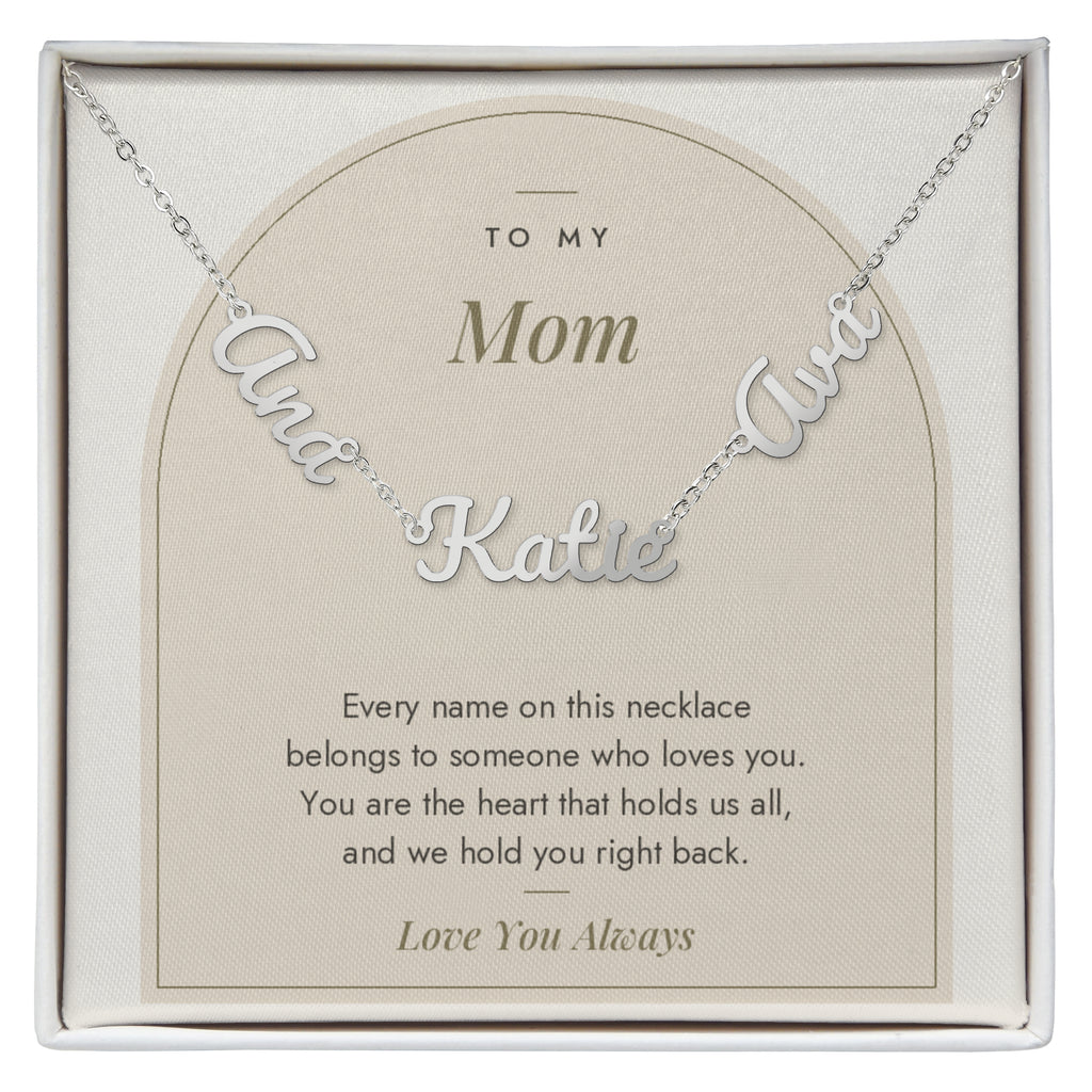 Multiple Name Necklace for Mom with personalized names, image 1