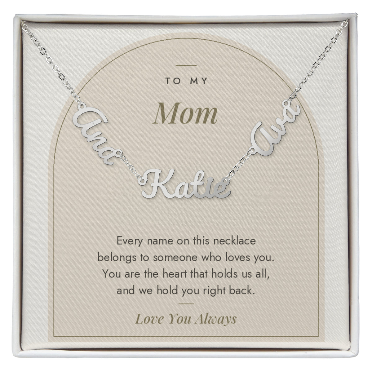 Multiple Name Necklace for Mom with personalized names, image 1