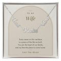 Multiple Name Necklace for Wife with personalized name charms, image 1