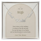 Multiple Name Necklace for Wife with personalized name charms, image 1