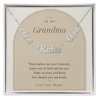 Multiple Name Necklace for Grandma with personalized name charms, image 1