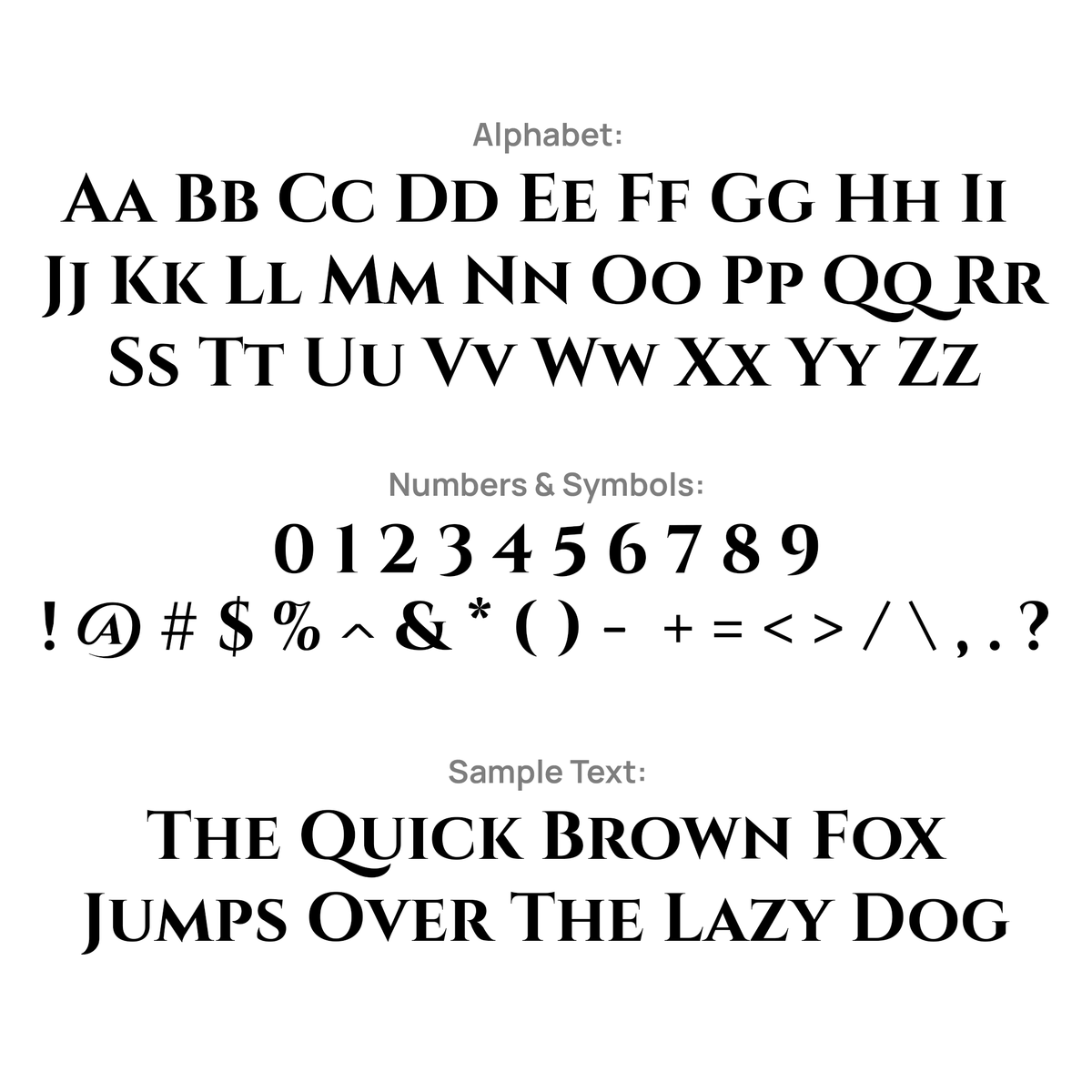 Engraving font sample for men's custom engraved ring
