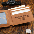 Engraved Leather Wallet for Boy Dad – boy dad gift, image 3