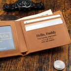 Engraved Leather Wallet for New Dad – new dad gift, image 3