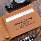 Engraved Leather Wallet for Groomsman – groomsman gift, image 2