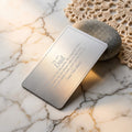 Silver engraved metal wallet card for girl dad