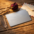 Black engraved metal wallet card for grandpa