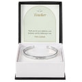 Polished stainless steel teacher engraved cuff bracelet with To My Teacher message card in standard gift box