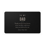 Engraved Wallet Card for Dad – Thank You for Every Lesson