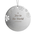 Joy to the World Engraved Ornament – Double Sided Christmas Keepsake – product photo 1