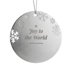 Joy to the World Engraved Ornament – Double Sided Christmas Keepsake – product photo 1
