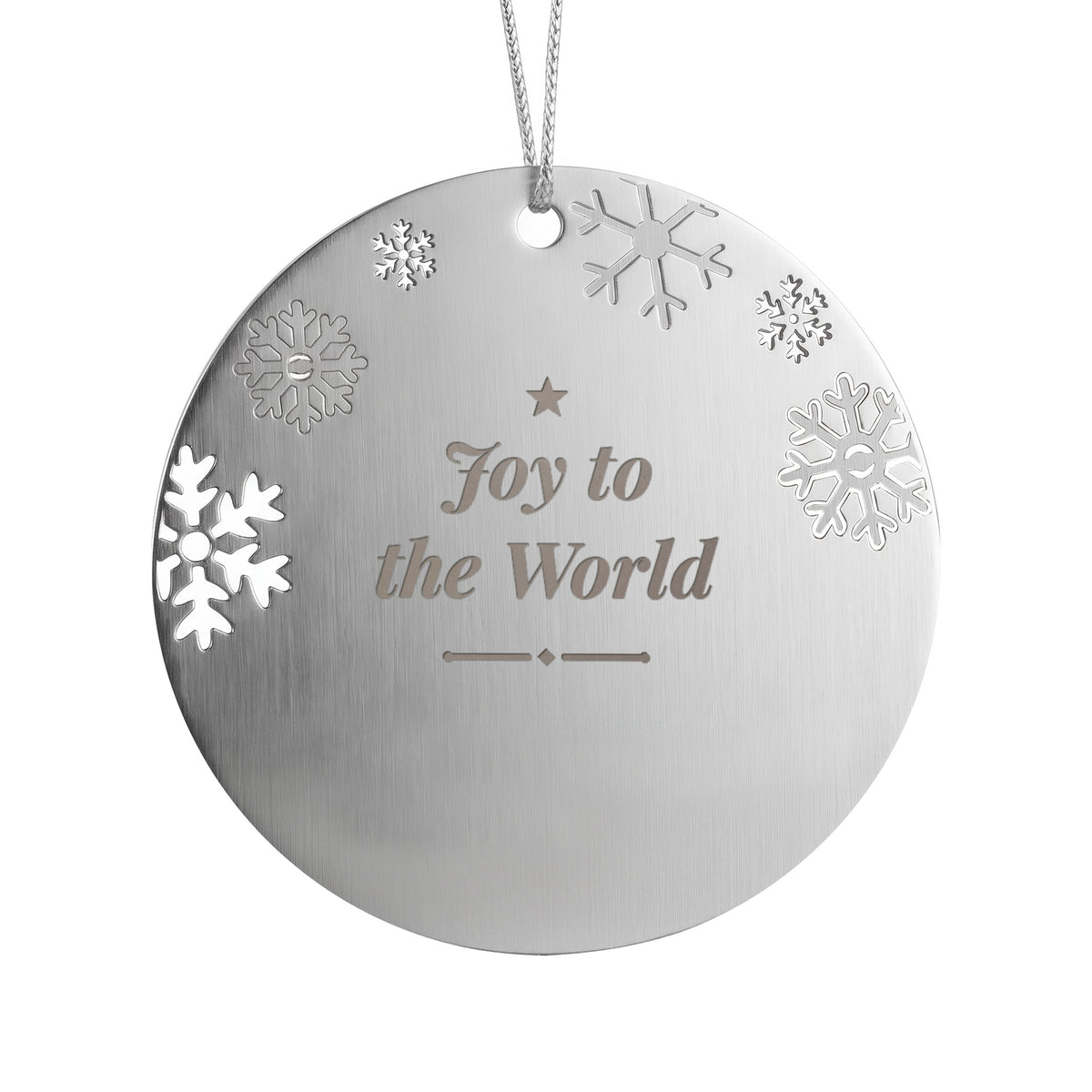 Joy to the World Engraved Ornament – Double Sided Christmas Keepsake – product photo 1