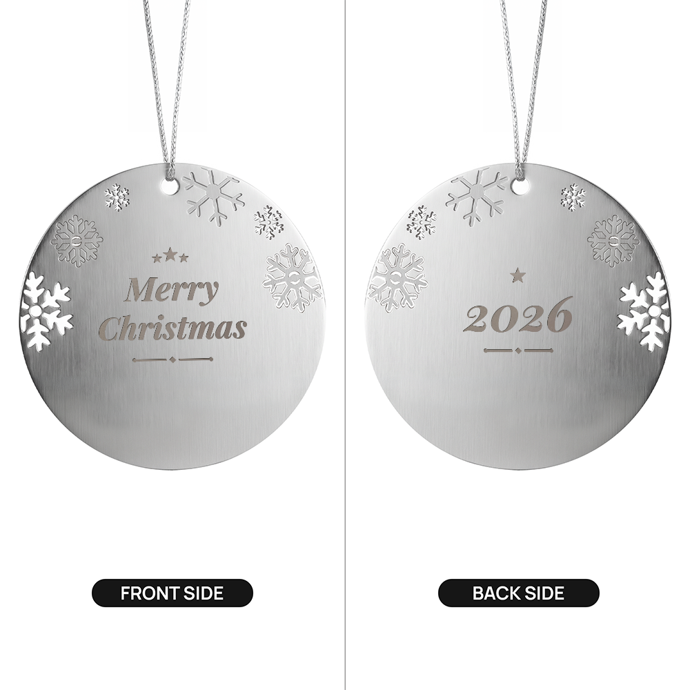 Merry Christmas 2026 Engraved Ornament – Double Sided Keepsake – product photo 2