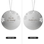 Joy to the World Engraved Ornament – Double Sided Christmas Keepsake – product photo 2