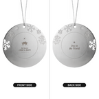 Nativity Christmas ornament, front and back sides