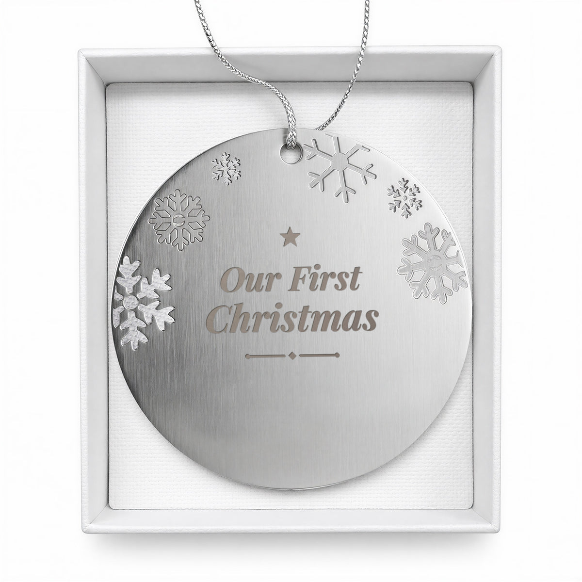 Our First Christmas 2026 Engraved Ornament – Double Sided Keepsake – product photo 3