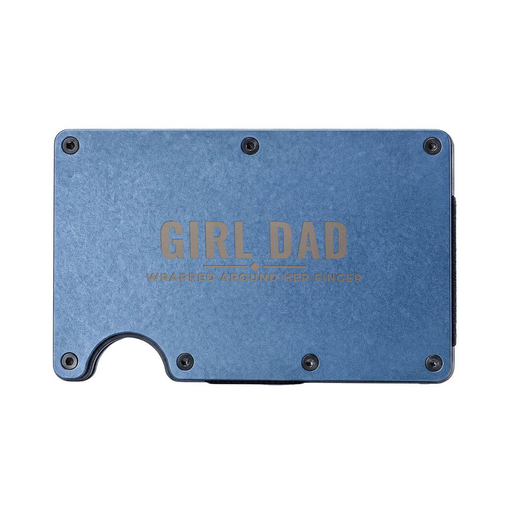 Engraved Metal Wallet for Girl Dad – girl dad gift, image 1