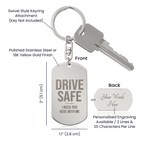 Engraved dog tag keychain for Son, size and engraving details chart