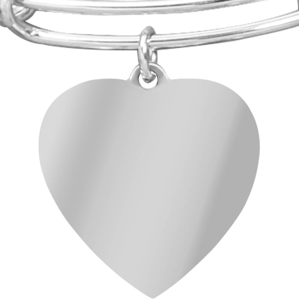 Personalized Bridesmaid Heart Bangle – Engraved Bridesmaid Gift