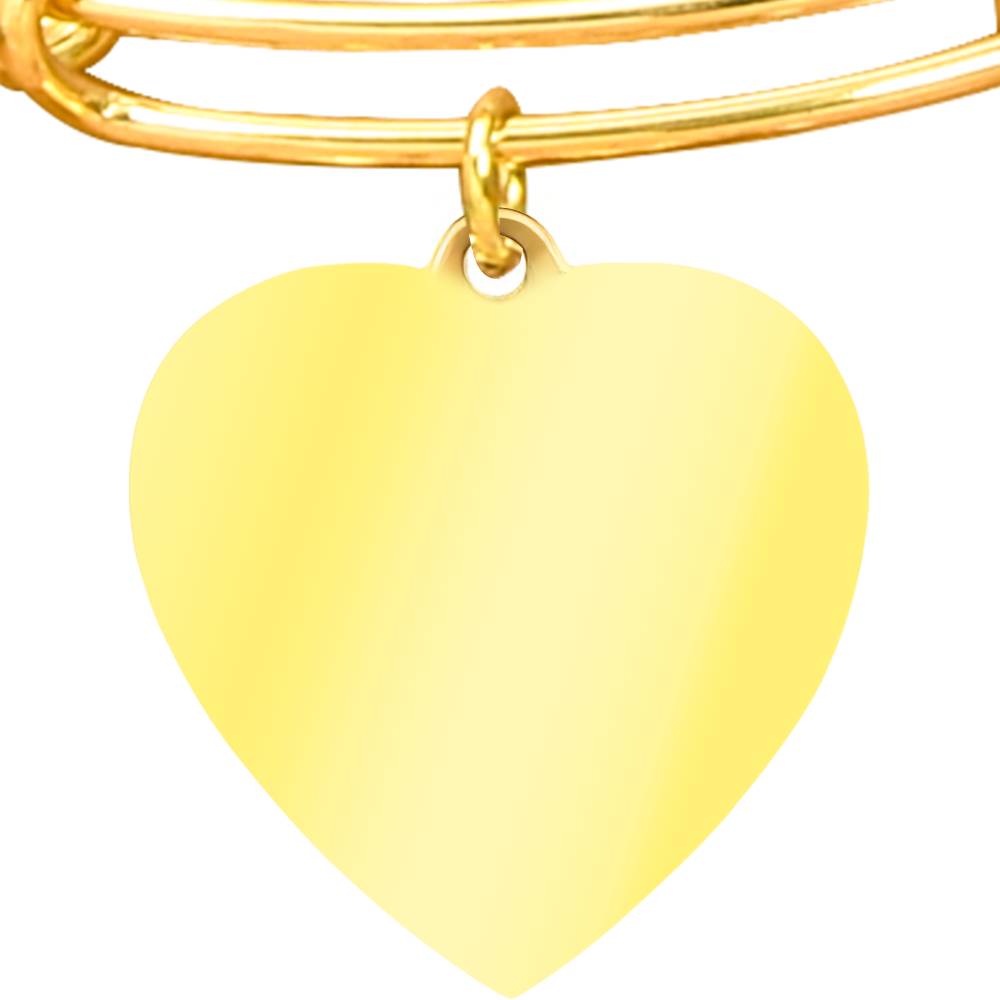 Personalized Engraved Heart Bangle for Daughter – Always My Girl