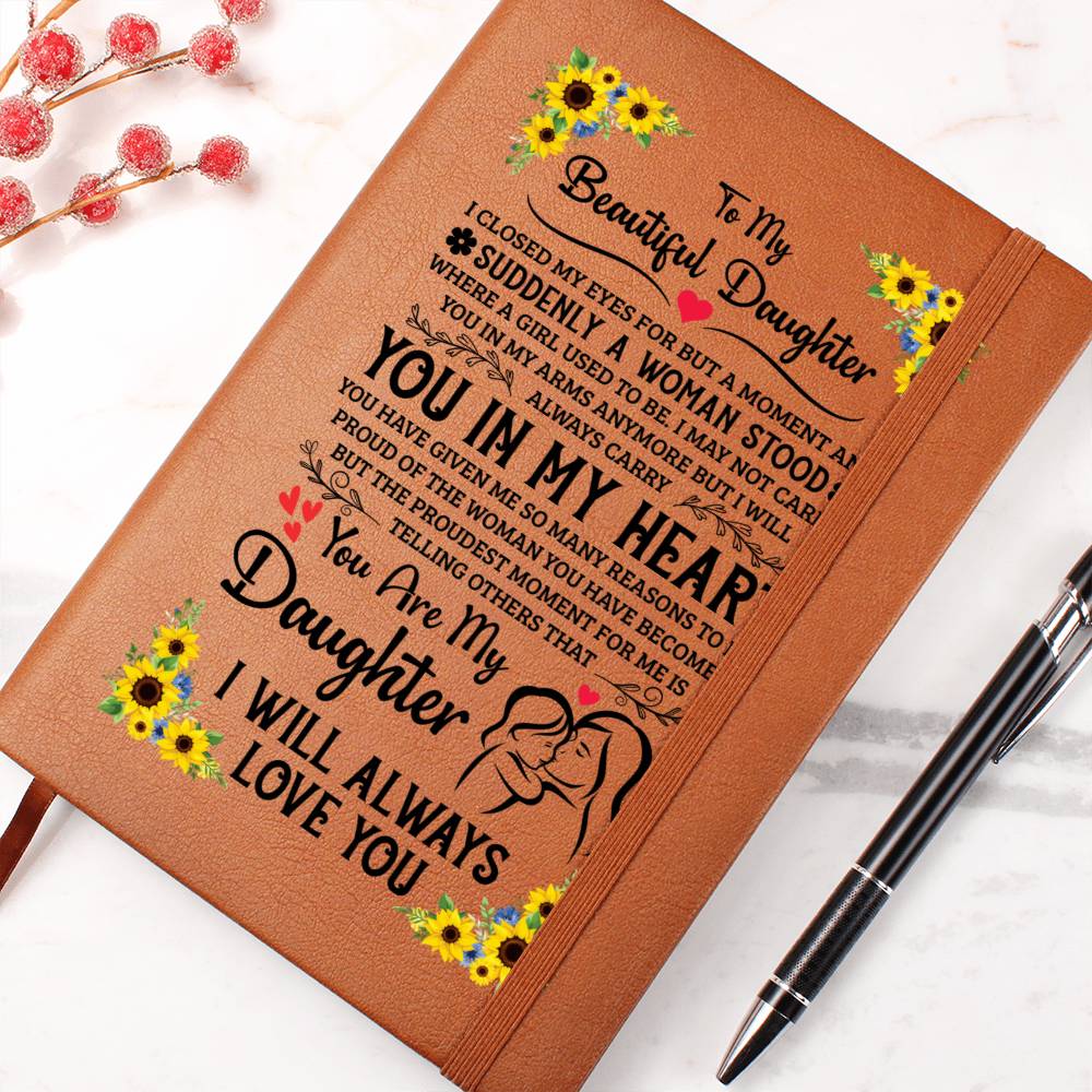 To My Daughter – Proud – Leather Journal