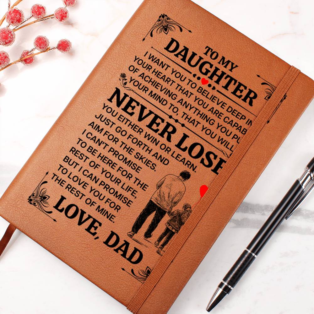 To My Daughter – Promise – Leather Journal