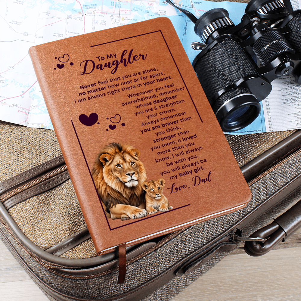 To My Daughter Leather Journal Your Crown