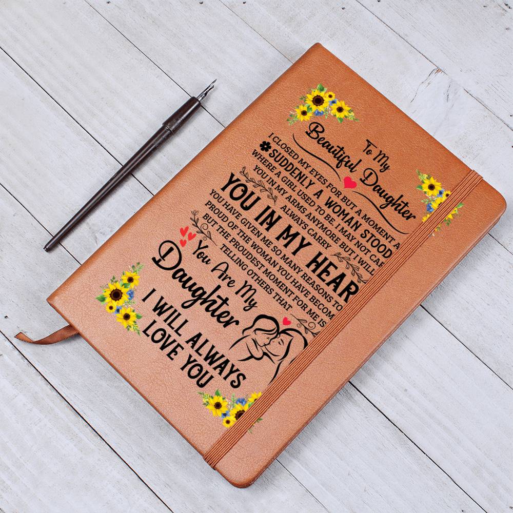 To My Daughter – Proud – Leather Journal
