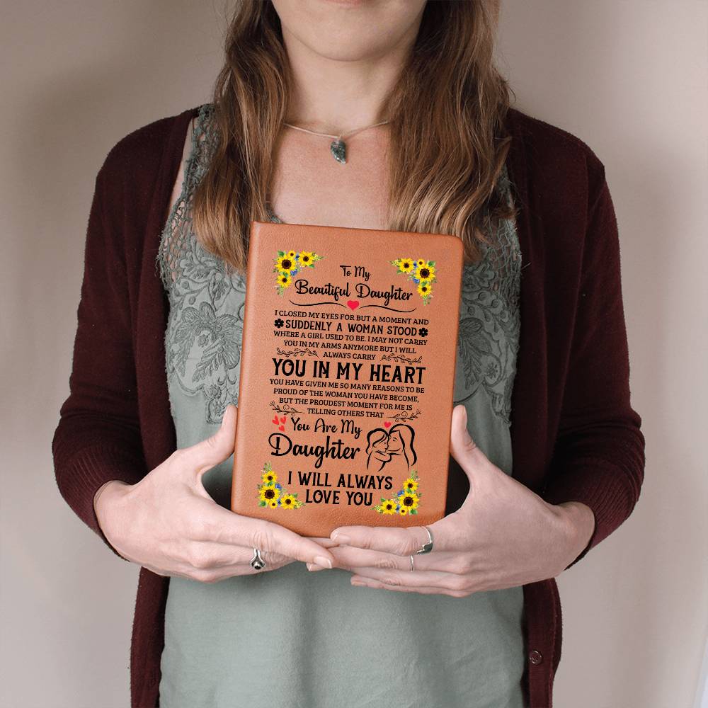 To My Daughter – Proud – Leather Journal