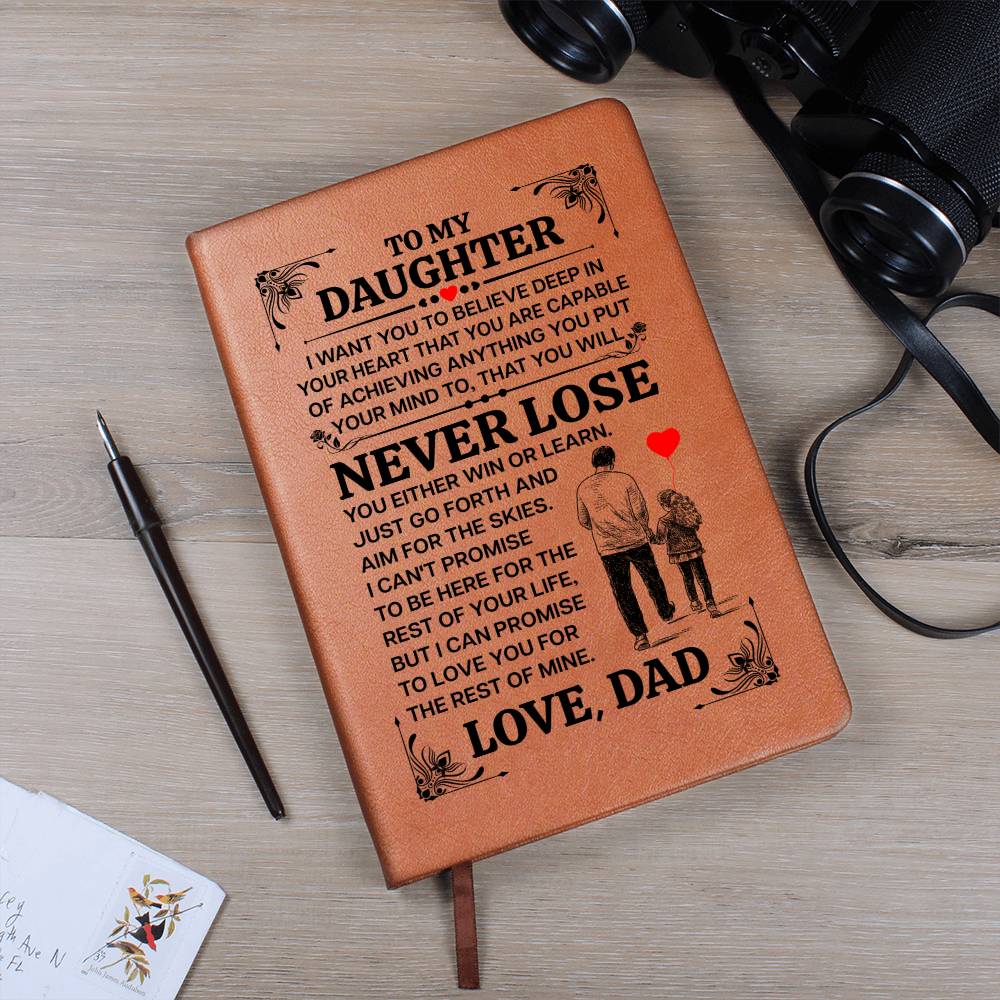 To My Daughter – Promise – Leather Journal