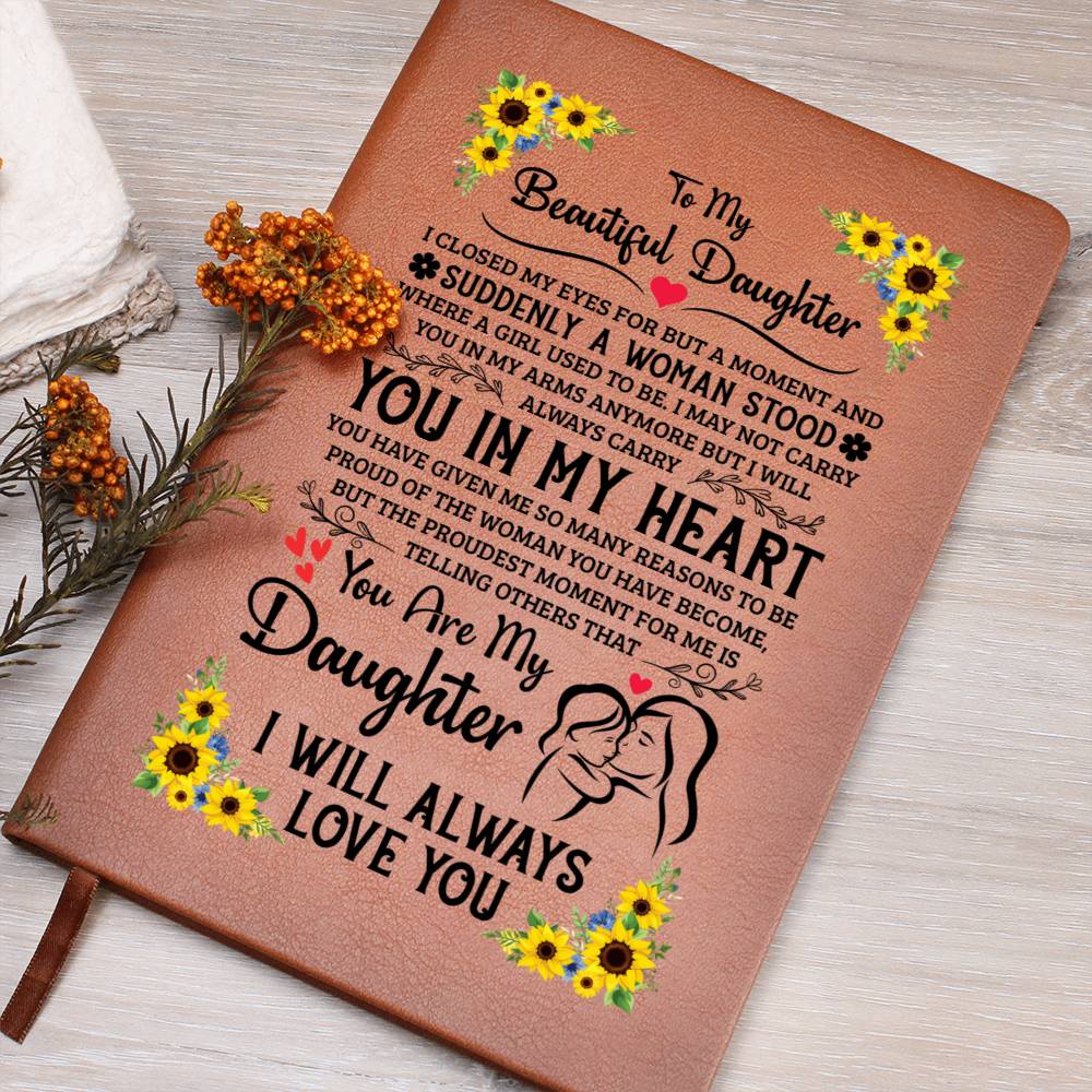 To My Daughter – Proud – Leather Journal