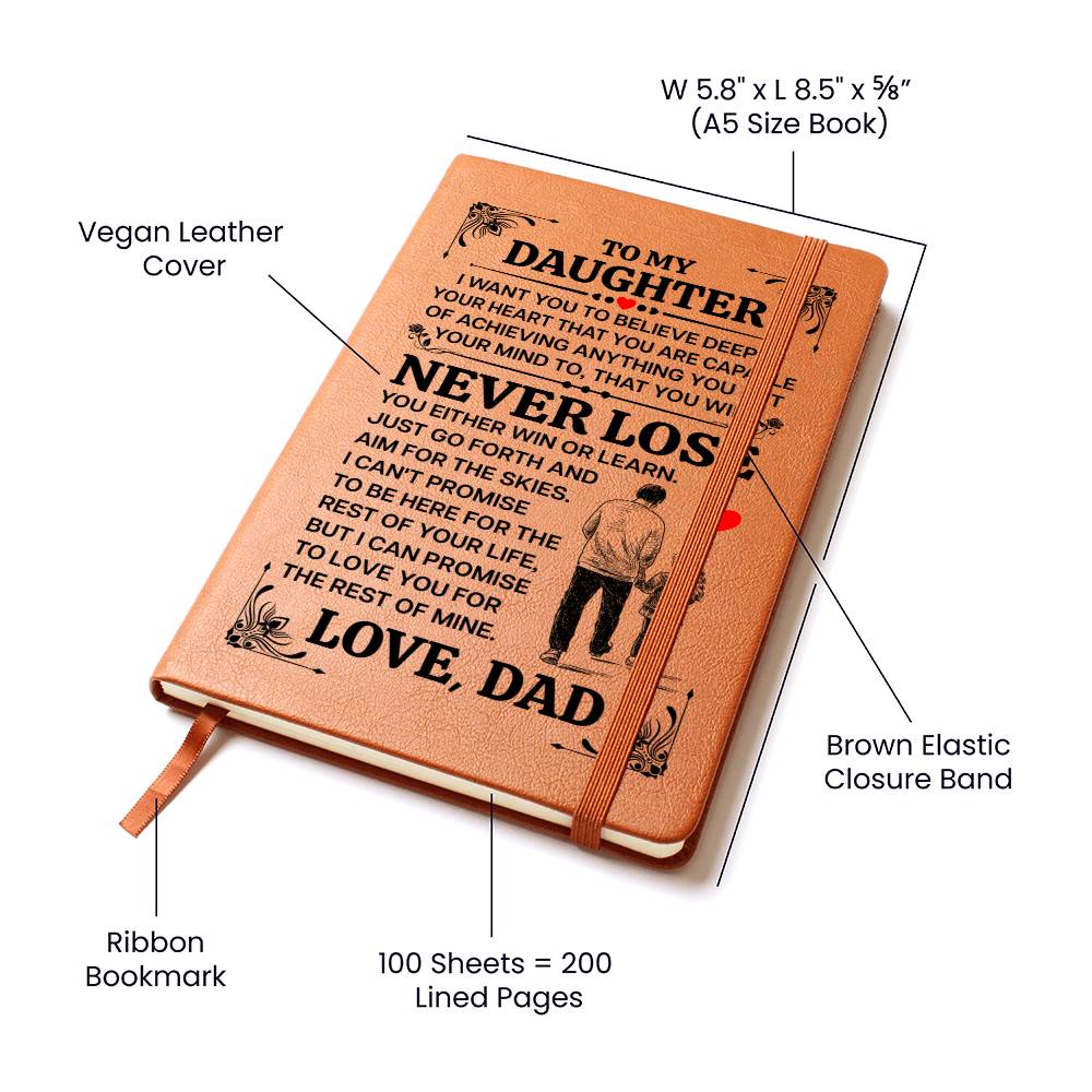 To My Daughter – Promise – Leather Journal