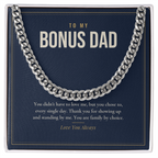 Cuban link chain for Bonus Dad, stainless steel on card