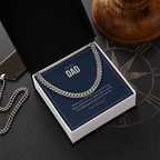 Cuban link chain for Dad, stainless steel in standard box