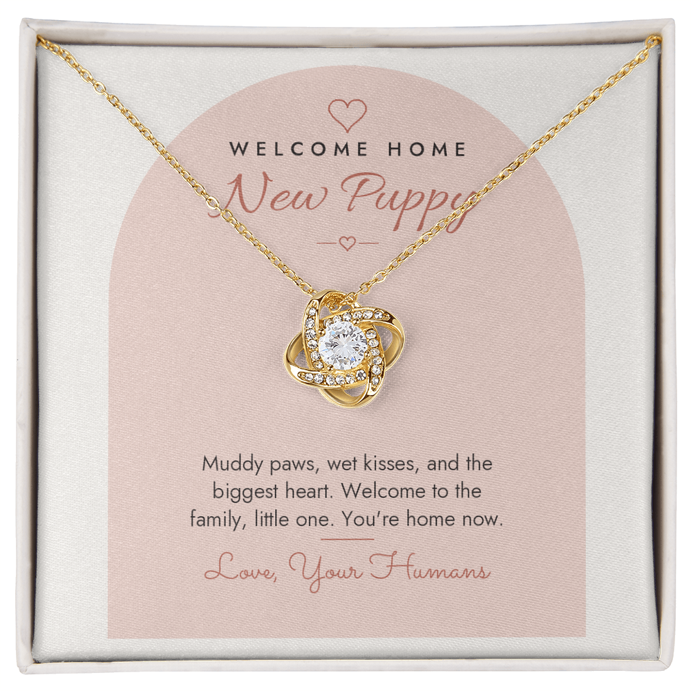 New Puppy Love Knot Necklace for Dog Mom – Modern Card