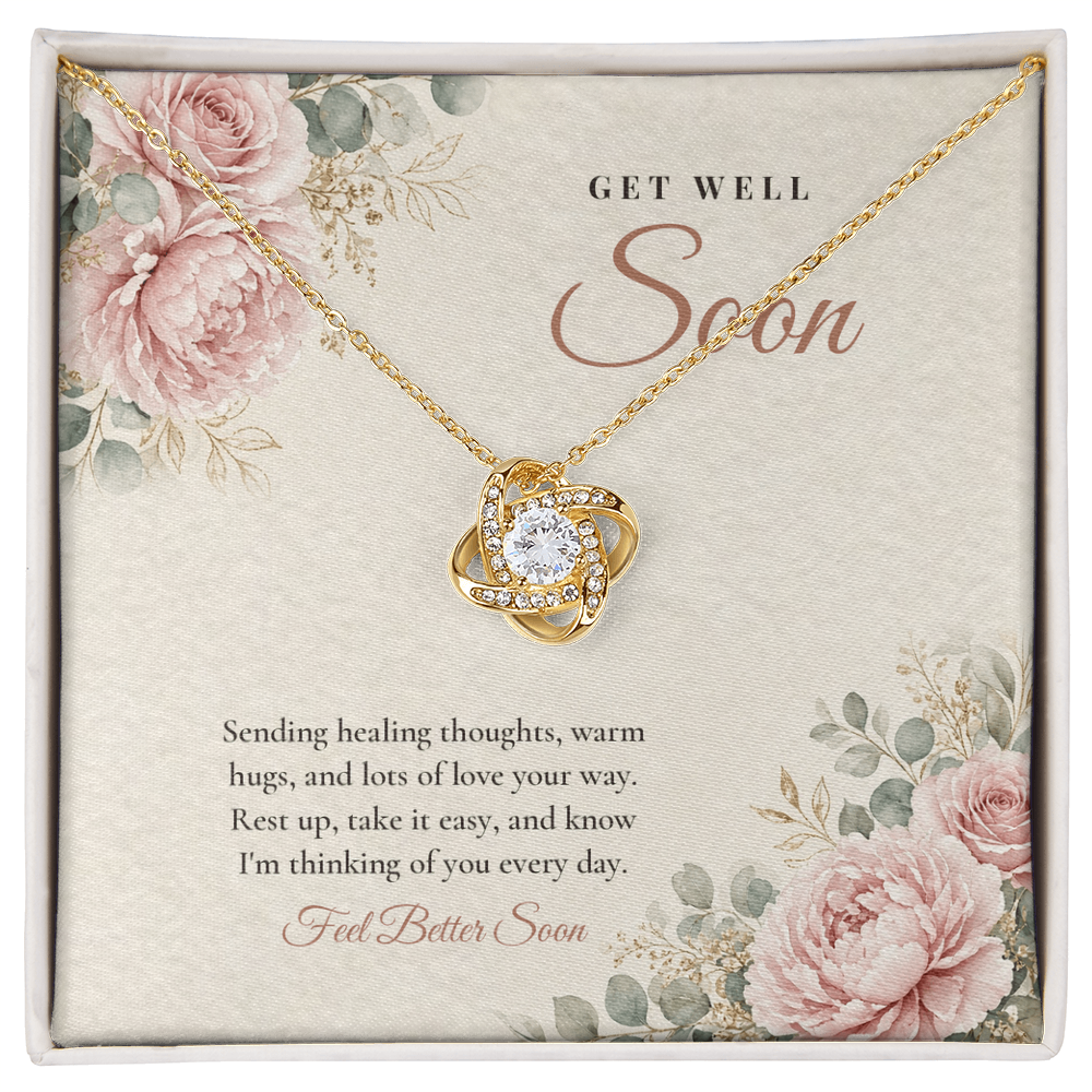 Get Well Soon Love Knot Necklace for Her