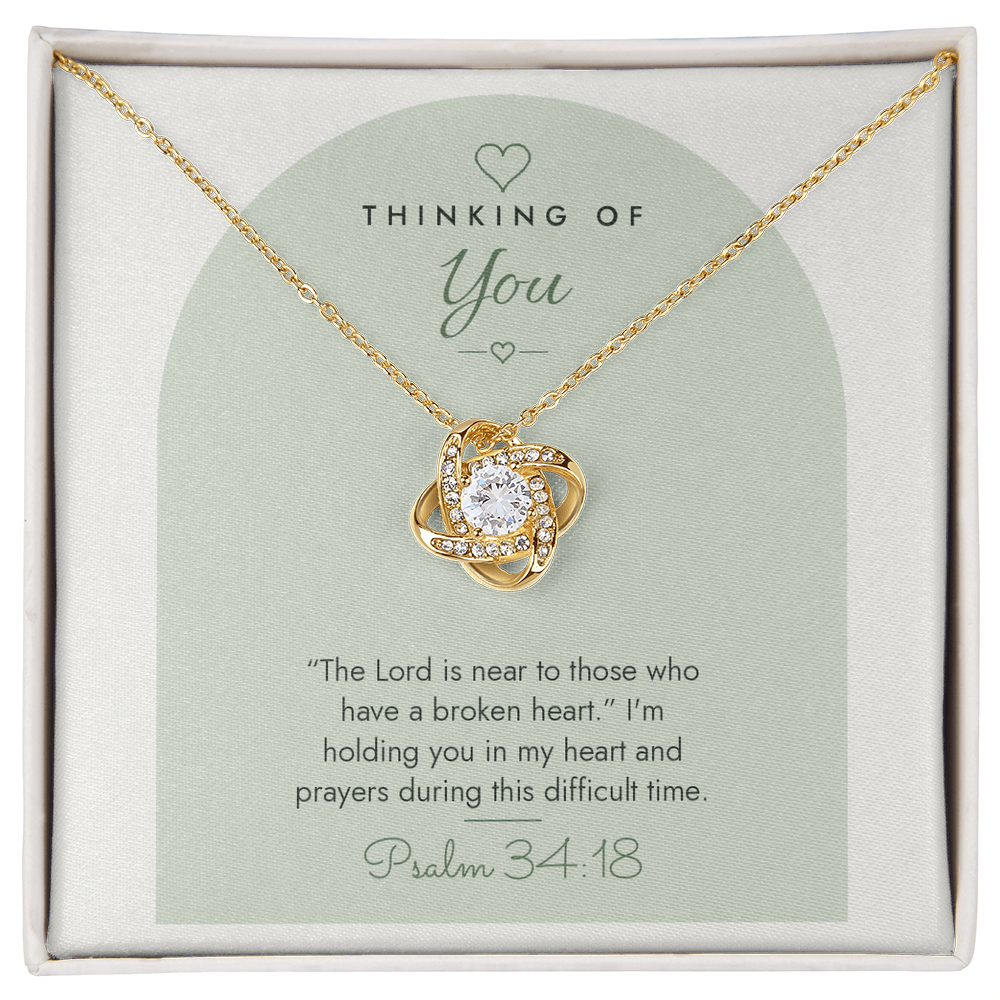 Sympathy Love Knot Necklace – Thinking of You – Modern Card