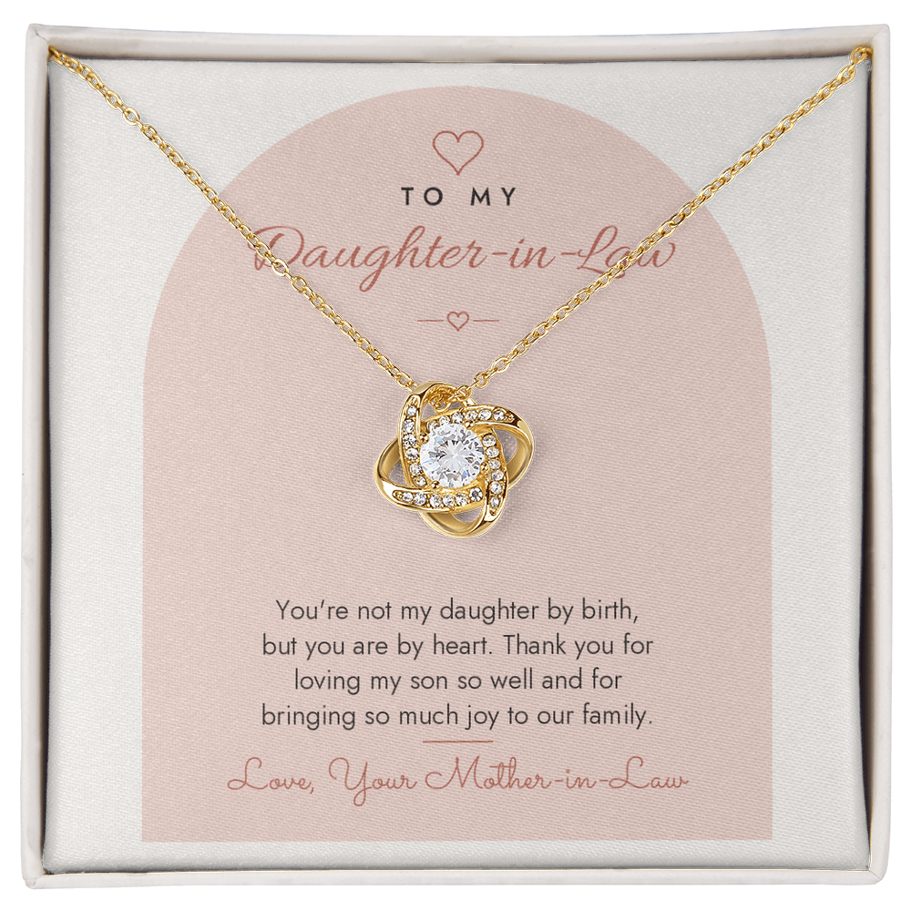 Love Knot Necklace for Daughter-in-Law – Modern Card
