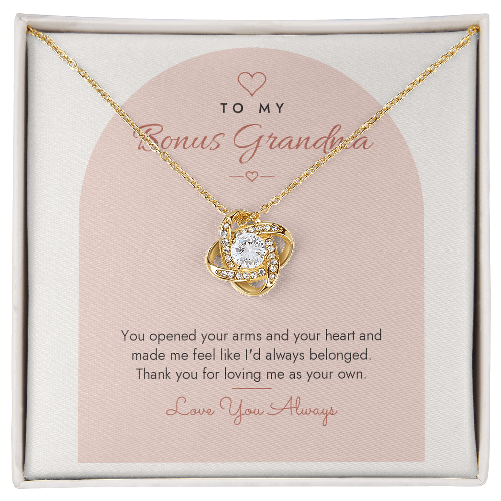 Love Knot Necklace for Bonus Grandma – Modern Card