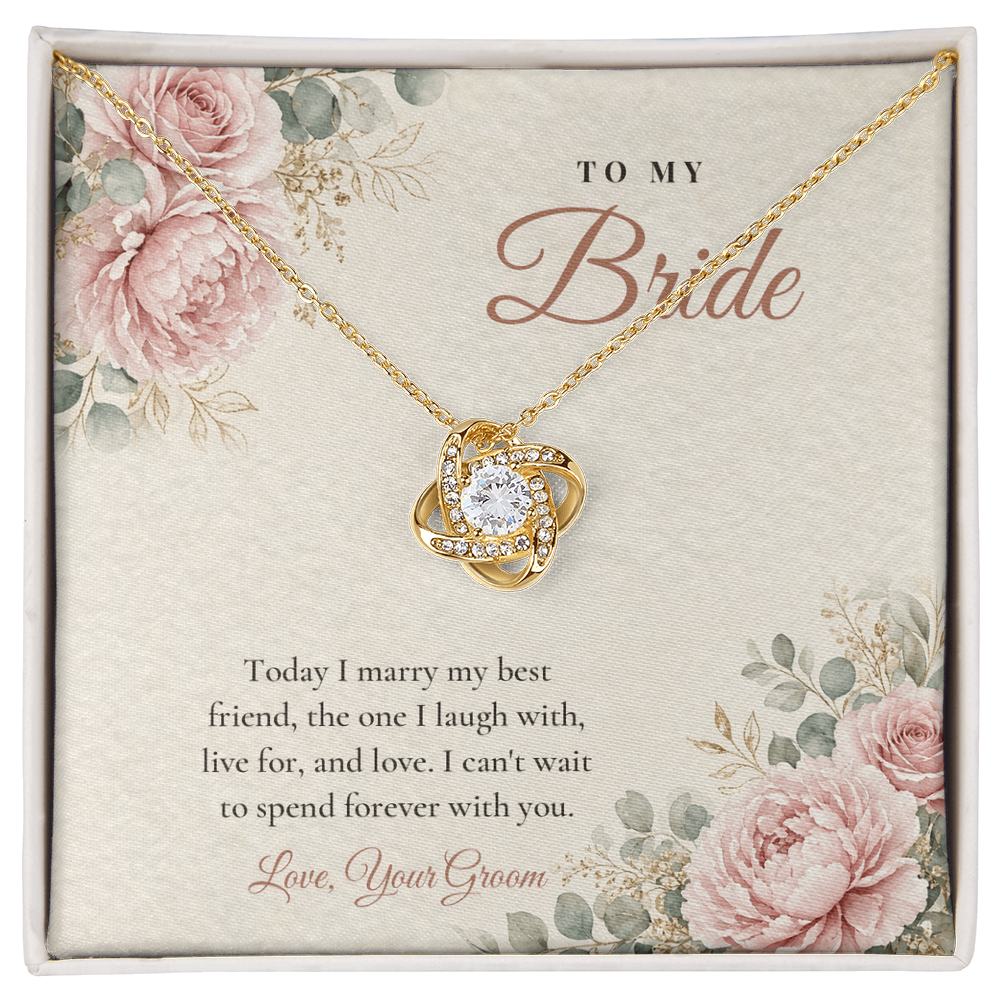 Wedding Love Knot Necklace for Bride