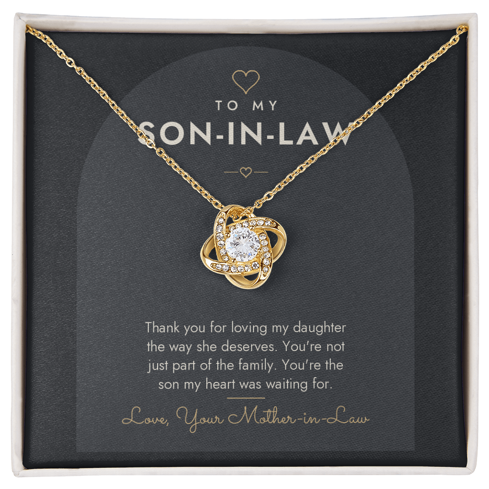 Love Knot Necklace for Son-in-Law – Modern Card