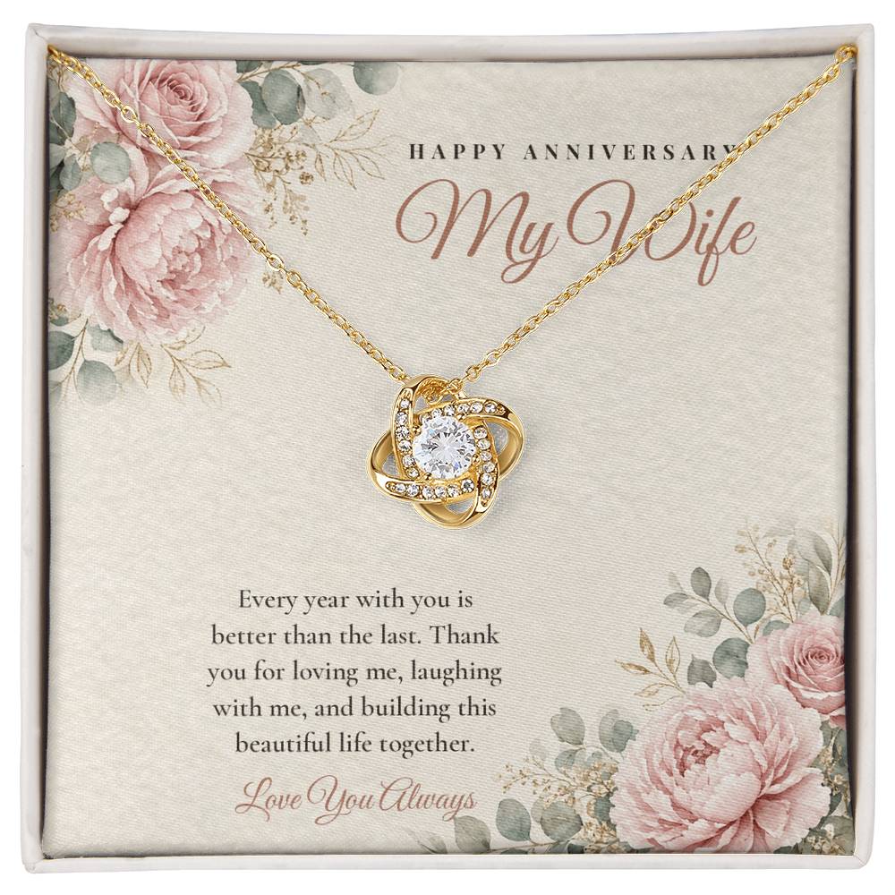 Anniversary Love Knot Necklace for Wife