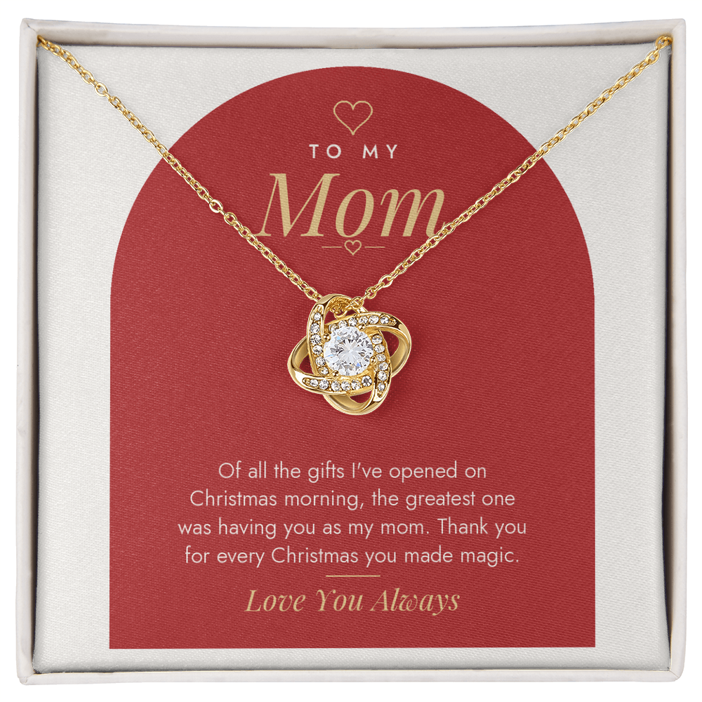 Christmas Love Knot Necklace for Mom – Modern Card