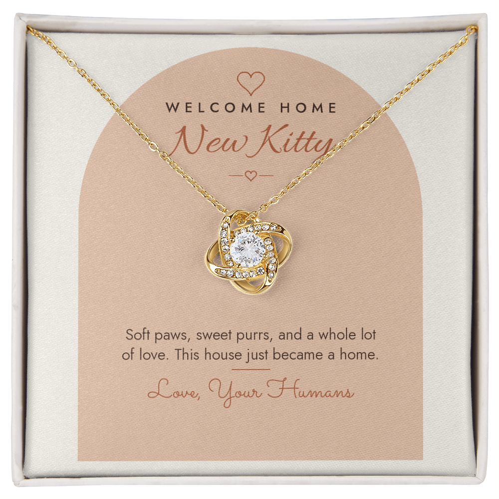 New Kitten Love Knot Necklace for Cat Mom – Modern Card