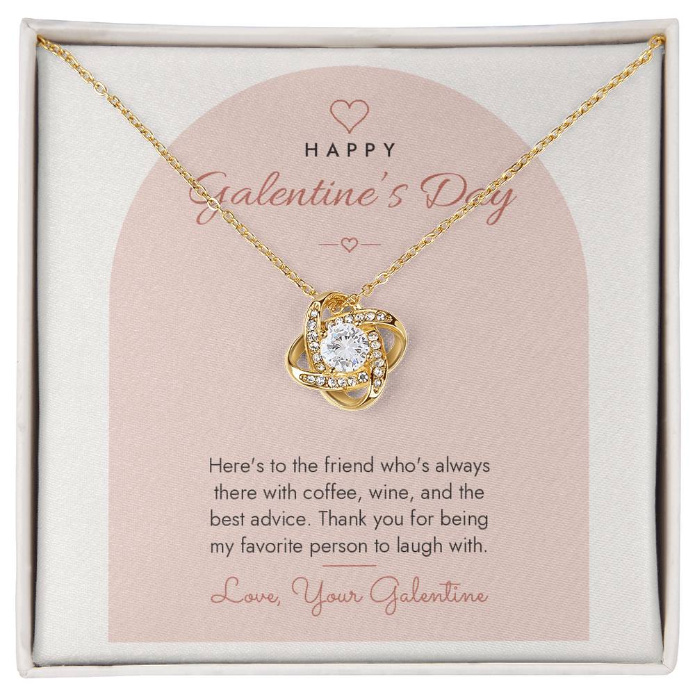 Galentine's Day Love Knot Necklace – Modern Card