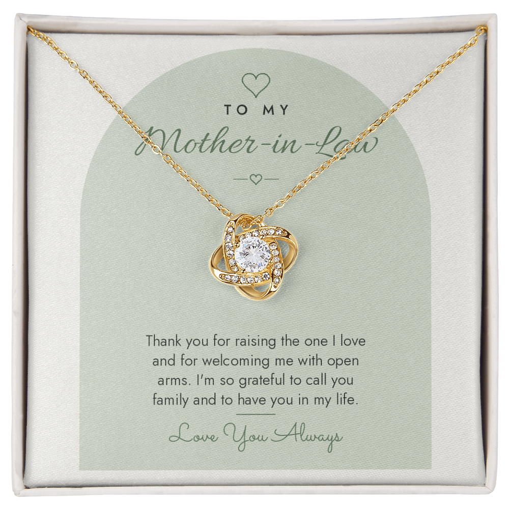 Love Knot Necklace for Mother-in-Law – Modern Card