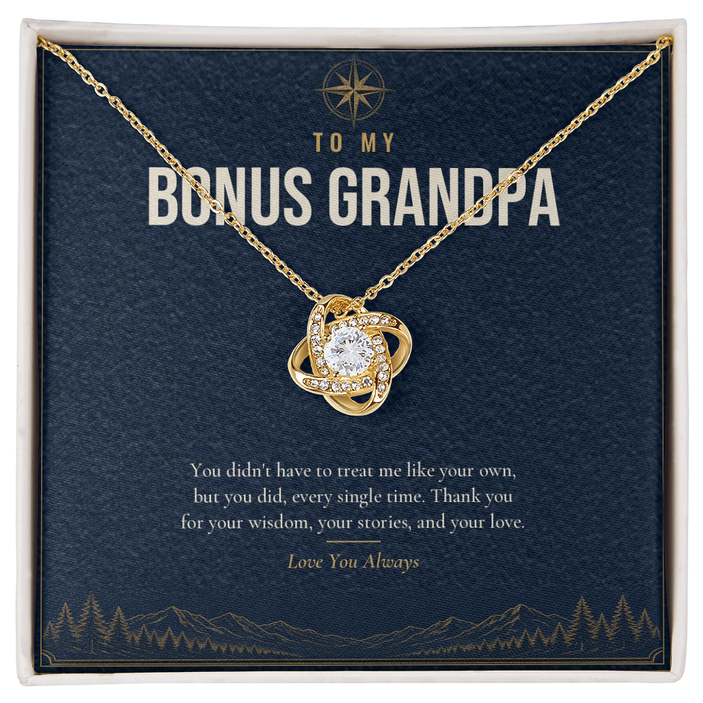 Love Knot Necklace for Bonus Grandpa