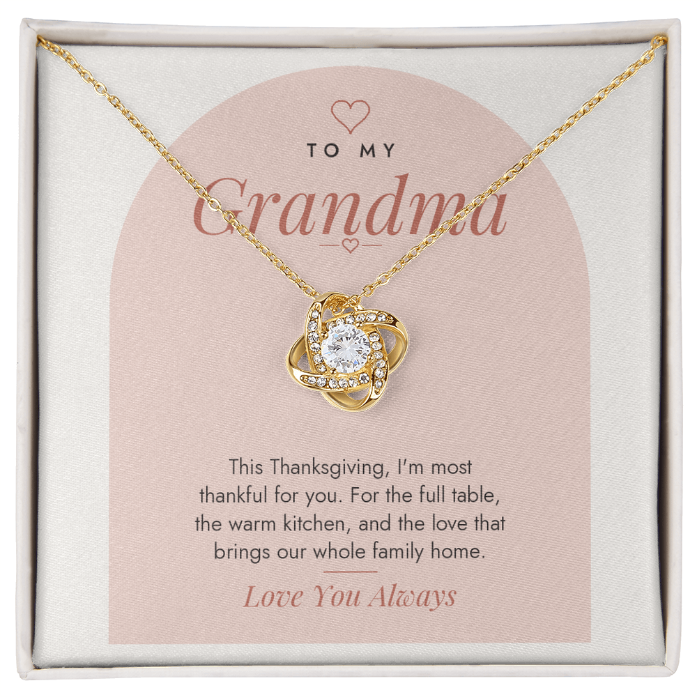 Thanksgiving Love Knot Necklace for Grandma – Modern Card
